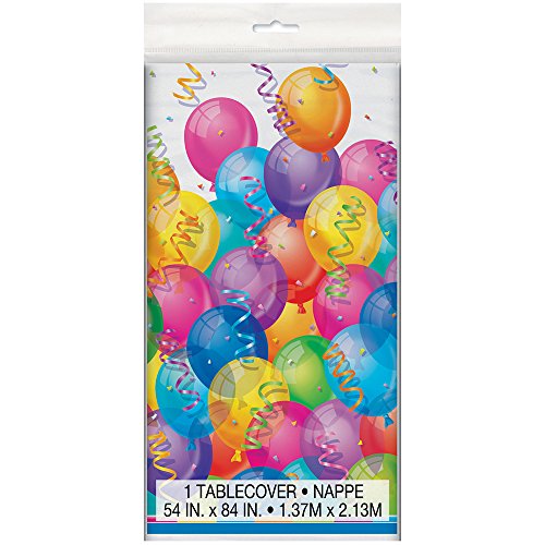 Mantel de Plástico - 2,13 m x 1,37 m - Fiesta de Feliz Cumpleaños