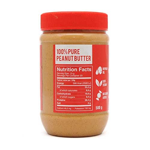 MapleFarm - Mantequilla de cacahuete 100% pura - CREAMY - 1 kg (2x500g) - 100% Pure peanut butter - Crema proteica. Crema proteica sin azúcares añadidos. Sin aceite de palma.