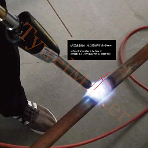 Mapp - Pistola de soldadura a gas para soldadura de gas CGA600, quemador de conexión para barbacoa y fontanería HVAC