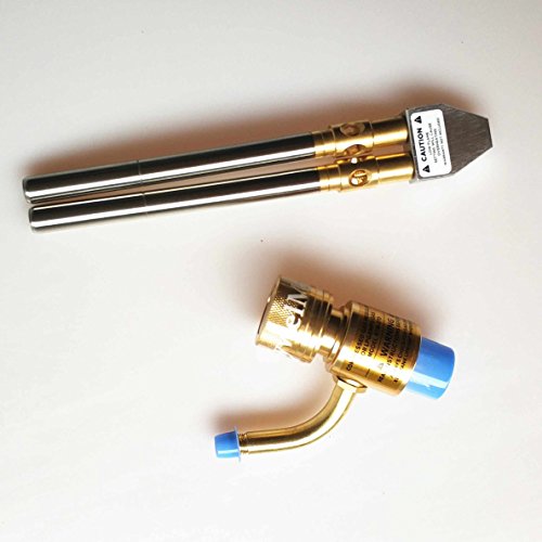 Mapp - Pistola de soldadura a gas para soldadura de gas CGA600, quemador de conexión para barbacoa y fontanería HVAC