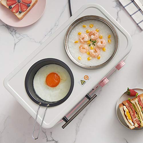 MAQRLT Máquina del Desayuno, Horno Eléctrico Multifunción, Tostador, Bandeja De Hornear, Sartén, Marmita, Sandwichera, Olla De Cocción Lenta, Fabricante De Yogur, Cocina De Arroz, Cocinar Huevos
