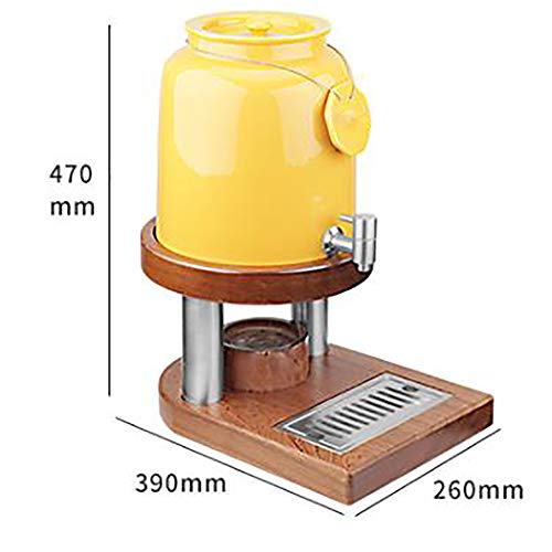 Máquina De Bebidas Frías Juego De 10 litros Máquina De Jugo Máquina De Jugo Acero Inoxidable Comercial, Desayuno Buffet del Hotel,Amarillo