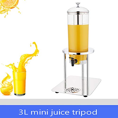 Máquina De Bebidas Frías Máquina De Jugo De 3 litros De Acero Inoxidable Comercial, Adecuada para El Desayuno Buffet del Hotel,A