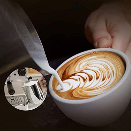 Máquina de café espresso Retro completa en la máquina semiautomática de acero inoxidable de 15 bar con burbujeo leche, empaquetado con accesorios gratis para café capuchino, café con leche y moka