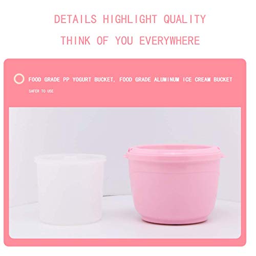 Máquina de helado de 1,5 L de capacidad para helados, pulpa especial GELATO, una máquina para múltiples propósitos, también puede hacer sorbet, postre de yogur congelado, adecuado para casa-rosa kshu