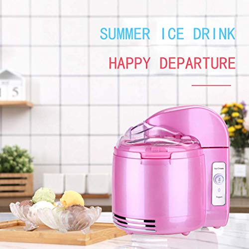 Máquina de helado de 1,5 L de capacidad para helados, pulpa especial GELATO, una máquina para múltiples propósitos, también puede hacer sorbet, postre de yogur congelado, adecuado para casa-rosa kshu