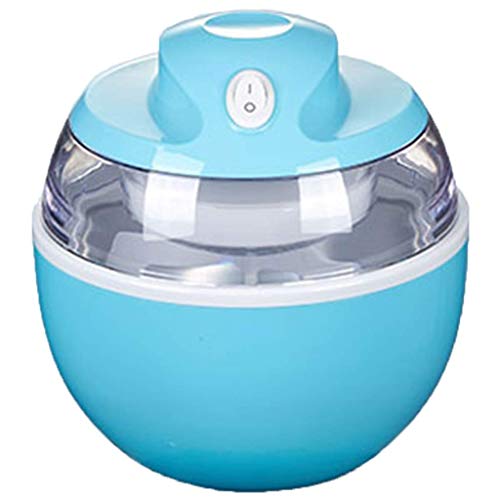Máquina de helado eléctrica, capa congelada gruesa, ahorro de energía y silencioso, pequeña máquina de helados domésticos, yogur congelado, helado de cono ndash; 600 ml de kshu (color: azul)