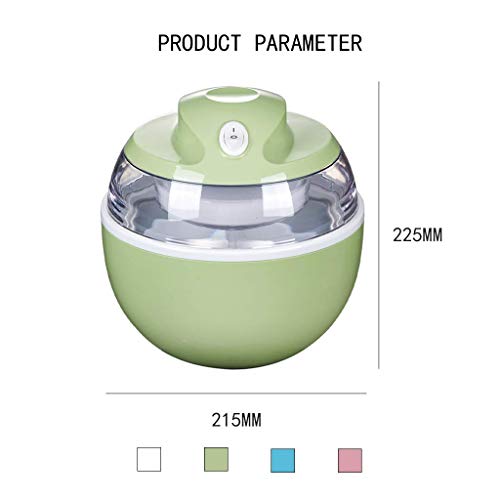 Máquina de helado eléctrica, capa congelada gruesa, ahorro de energía y silencioso, pequeña máquina de helados domésticos, yogur congelado, helado de cono ndash; 600 ml de kshu (color: blanco)