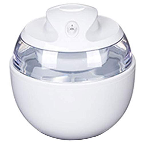 Máquina de helado eléctrica, capa congelada gruesa, ahorro de energía y silencioso, pequeña máquina de helados domésticos, yogur congelado, helado de cono ndash; 600 ml de kshu (color: blanco)