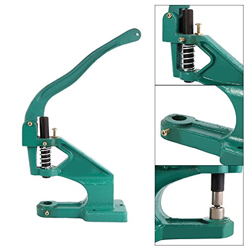 Máquina de ojales de prensa, resistente, 3 troqueles (6 mm/10 mm/12 mm) para máquina de ojales de mano