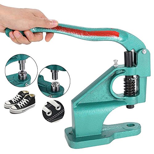 Máquina de ojales de prensa, resistente, 3 troqueles (6 mm/10 mm/12 mm) para máquina de ojales de mano