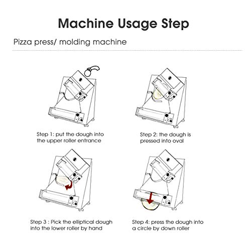 Máquina De Rodillo De Masa Para Pizza Eléctrica, Máquina De Prensa De Masa Para Pizza, Máquina De Rodillo Para Pizza, Máquina Formadora De Pizza, Máquina De Prensa De Pizza, Motor De Cobre De 370 W