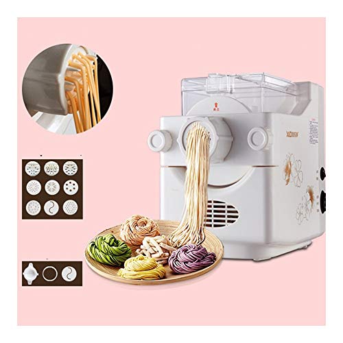 Máquina eléctrica de fideos, 9 tipos de moldes, Bajo Ruido Trabajo, Protección de la Infancia de bloqueo de seguridad, interruptor doble, adecuado for la familia restaurantes vertical de prensa fideos