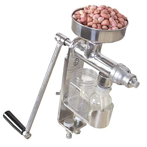 Máquina manual de prensa de aceite, extractor de aceite de acero inoxidable 304, extractor de aceite de semillas de nueces caseras, tamaño pequeño para cacahuete, coco, canola, sésamo, aceite de nuez