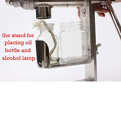 Máquina manual de prensa de aceite, extractor de aceite de acero inoxidable 304, extractor de aceite de semillas de nueces caseras, tamaño pequeño para cacahuete, coco, canola, sésamo, aceite de nuez