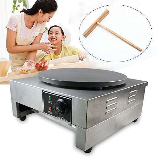 Máquina para hacer crepes, 3000 W, alta calidad, acero inoxidable, para hacer crepes, termostato integrado