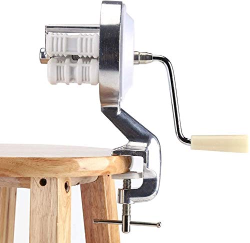 máquina para pasta manual, máquina para la pasta en casa (Lasagne/Fettuccine/tagliolini), acero cromado, plata