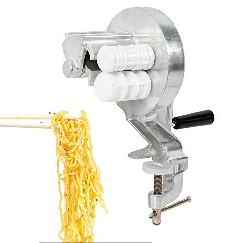 máquina para pasta manual, máquina para la pasta en casa (Lasagne/Fettuccine/tagliolini), acero cromado, plata