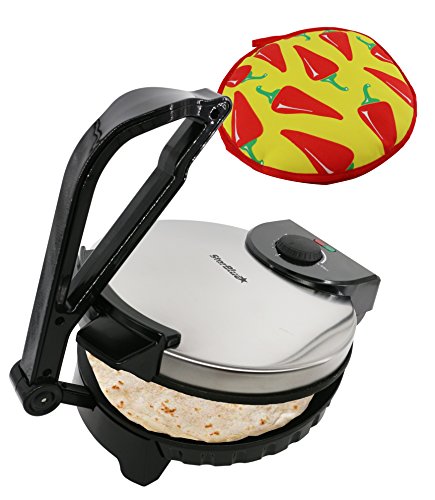 Máquina para Preparar Roti de 10 pulgadas de StarBlue con Calentador de Roti GRATIS – AC 220-240V 50/60Hz 1200W, Enchufe del Reino Unido, adaptador para Europa incluido