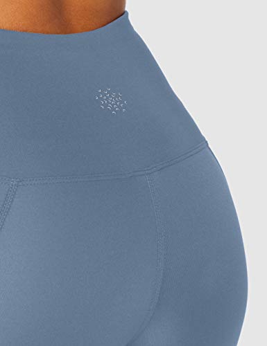 Marca Amazon - AURIQUE Mallas para Correr con Tiro Alto Mujer, Azul (China Blue), 36, Label:XS