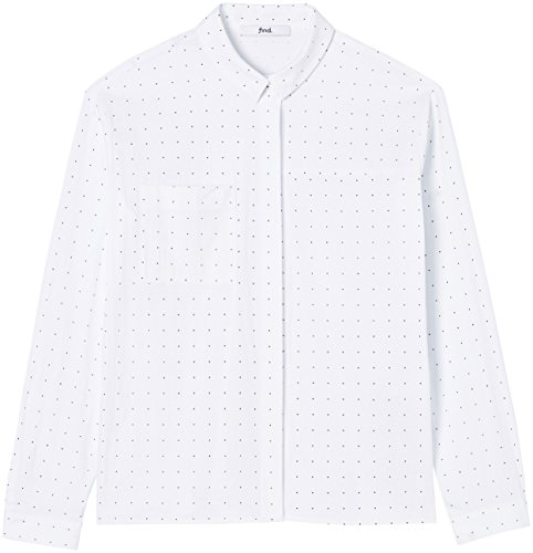 Marca Amazon - find. Blusa de Lunares para Mujer, Blanco (Spotted Print), 36, Label: XS