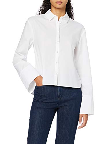 Marca Amazon - find. Blusa para Mujer, Blanco (Weiß), 40, Label: M