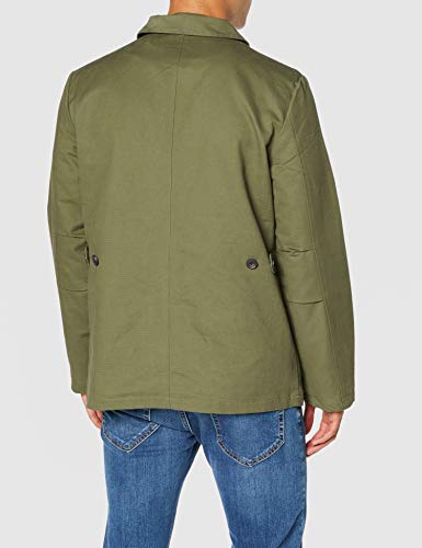 Marca Amazon - find. Guerrera de Algodón Hombre, Verde (Khaki), L, Label: L