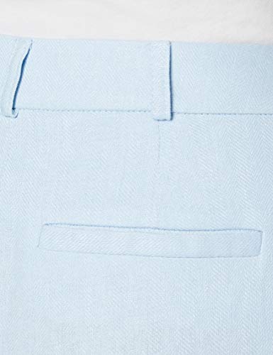 Marca Amazon - find. Pantalón Ancho de Lino Mujer, Azul (Sky Blue), 44, Label: XL