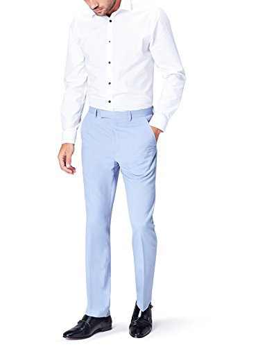 Marca Amazon - find.. Pantalones Clásicos para Hombre, Azul (Pale Blue), 32W / 32L, Label: 32W / 32L