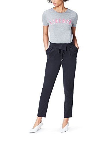 Marca Amazon - find. Pantalones de Pinzas para Mujer, Azul (Navy), 40, Label: M
