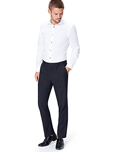 Marca Amazon - find. Pantalones de Vestir para Hombre, Azul (Navy), 32W / 29L, Label: 32W / 29L