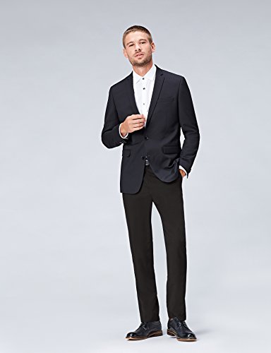 Marca Amazon - find. Pantalones de Vestir para Hombre, Negro (Black), 30W / 29L, Label: 30W / 29L