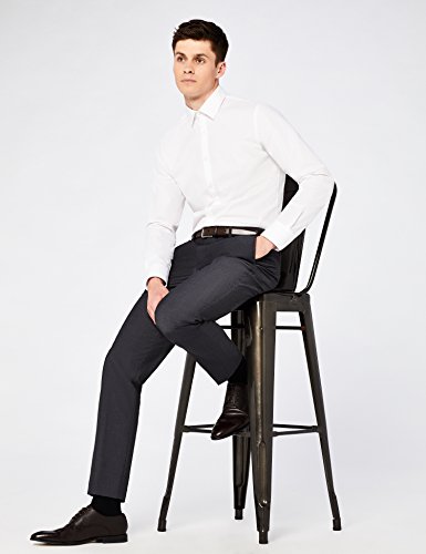 Marca Amazon - find. Pantalones Hombre, Gris (Char), 32W / 31L, Label: 32W / 31L