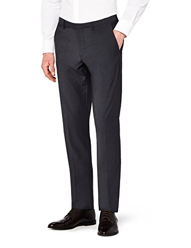 Marca Amazon - find. Pantalones Hombre, Gris (Char), 32W / 31L, Label: 32W / 31L