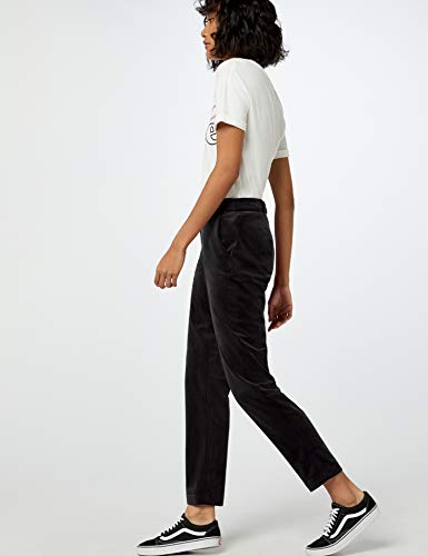 Marca Amazon - find. Velvet Trouser, Pantalones de Traje para Mujer, Negro (Black), 42, Label: L
