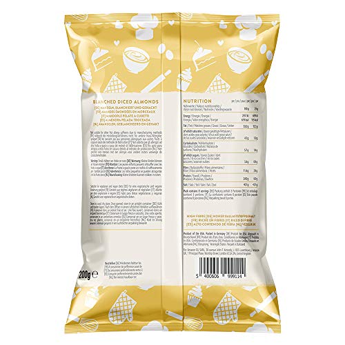 Marca Amazon - Happy Belly Almendras pelada troceada 200gr x 5