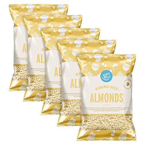 Marca Amazon - Happy Belly Almendras pelada troceada 200gr x 5