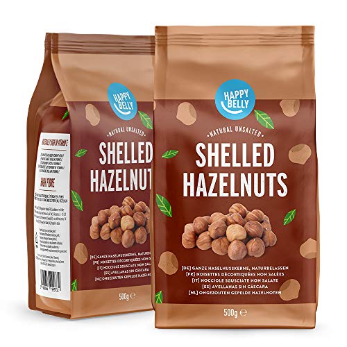 Marca Amazon - Happy Belly Avellanas sin cáscara 2x500g