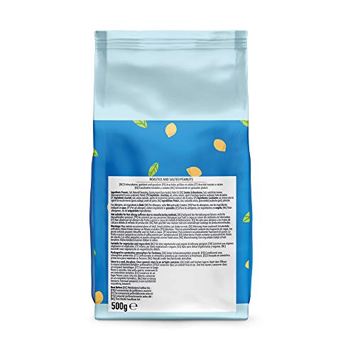 Marca Amazon - Happy Belly Cacahuetes tostados y salados 2x500g