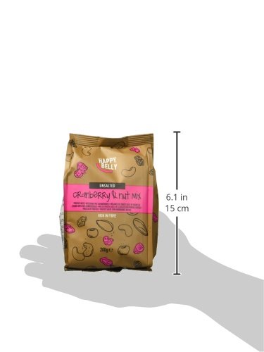 Marca Amazon - Happy Belly Mezcla de frutas y frutos secos con arándanos rojos, 7 x 200gr