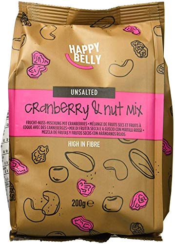 Marca Amazon - Happy Belly Mezcla de frutas y frutos secos con arándanos rojos, 7 x 200gr