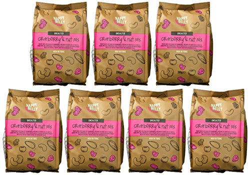 Marca Amazon - Happy Belly Mezcla de frutas y frutos secos con arándanos rojos, 7 x 200gr