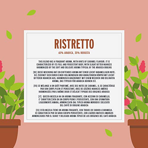 Marca Amazon - Happy Belly Ristretto Café UTZ molido de tueste natural en cápsulas (compostables) compatibles con Nespresso, 30 cápsulas (3x10)