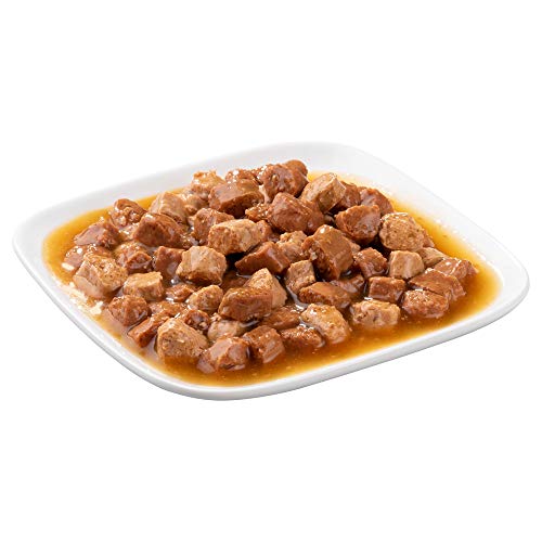 Marca Amazon - Lifelong Alimento completo para gatos adultos - Selección de carne en salsa, 2,4 kg (24 bolsitas x 100g)