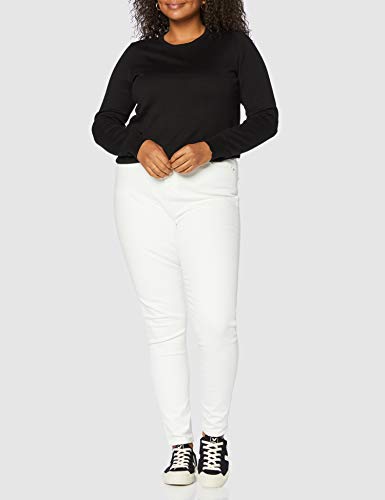Marca Amazon - MERAKI Jersey de Algodón Mujer Cuello Redondo, Negro (Black), 40, Label: M