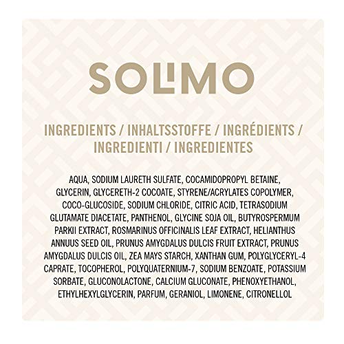 Marca Amazon - Solimo Gel de ducha con manteca de Karité- Paquete de 6 (6 Botellas x 400 ml)