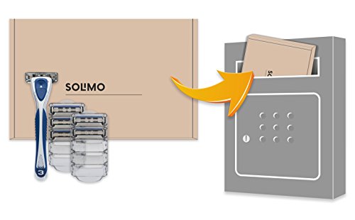 Marca Amazon- Solimo Maquinilla de afeitar de triple hoja para hombre con 6 recambios