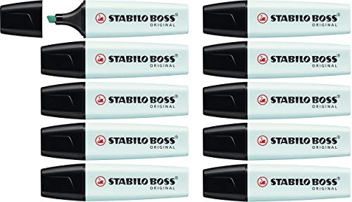 Marcador STABILO BOSS Original Pastel - Caja con 10 unidades - Color toque de turquesa