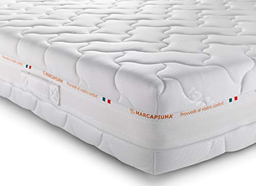 Marcapiuma - Colchón Látex Individual 90x190 Alto 20 cm - SEVENLIFE 20 - H2 Medio - 7 Zonas Ergonómico Antiácaros Antialérgico - Funda desenfundable Silver - 100% Fabricado en Italia