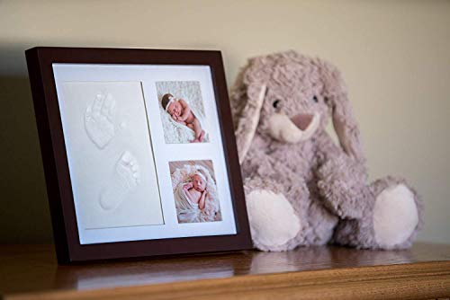 Marco para Fotos y Huellas de Bebé – Cuadro con Arcilla para Modelado de Manos y Pies de Niños y Niñas. Regalo Original para Nacimientos, Bautizos, Cumple Mes, Primer Año y Baby Showers | No Tóxico